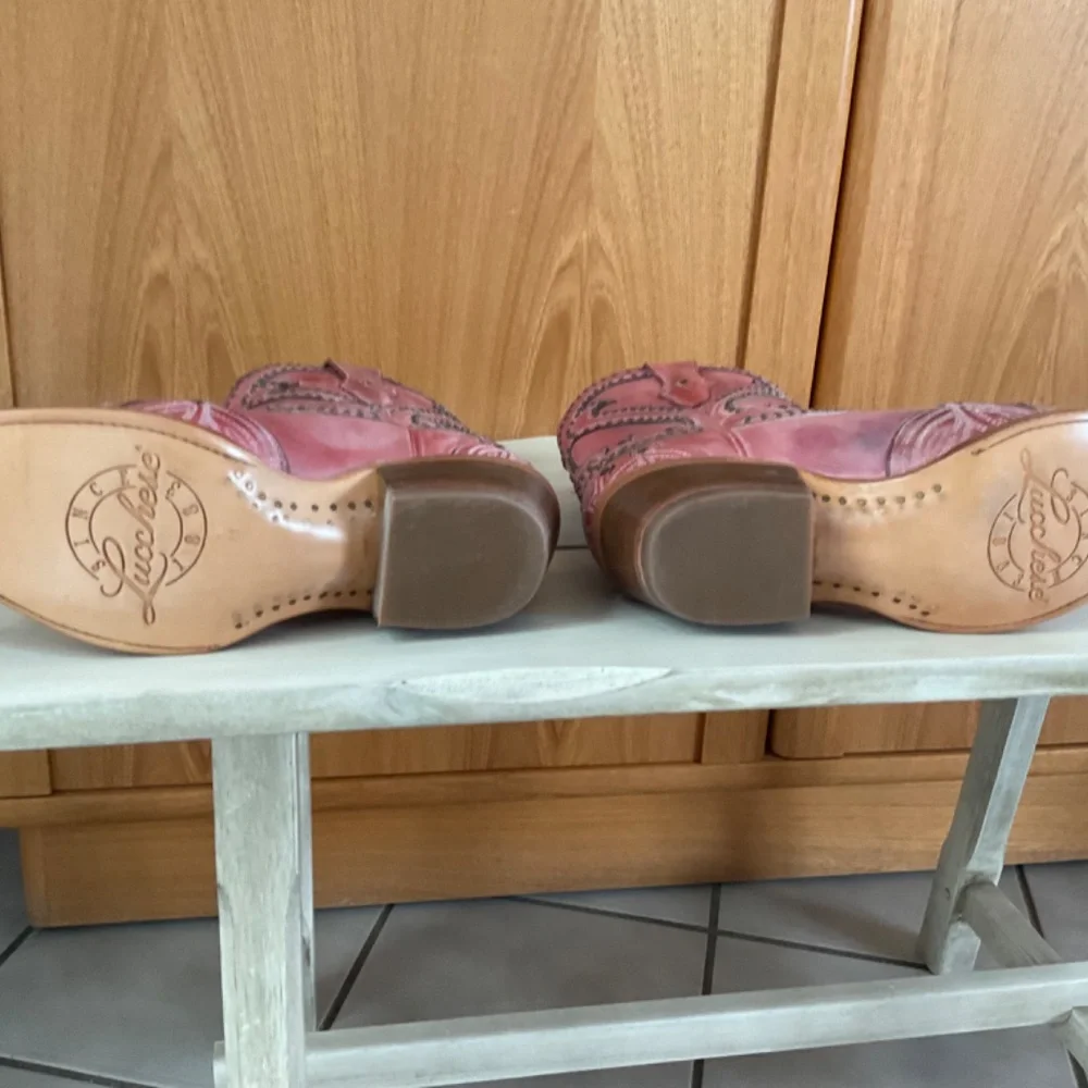 New Lucchese Studded Shorty Boot in Vamp Color Pink - Picture 7 of 10